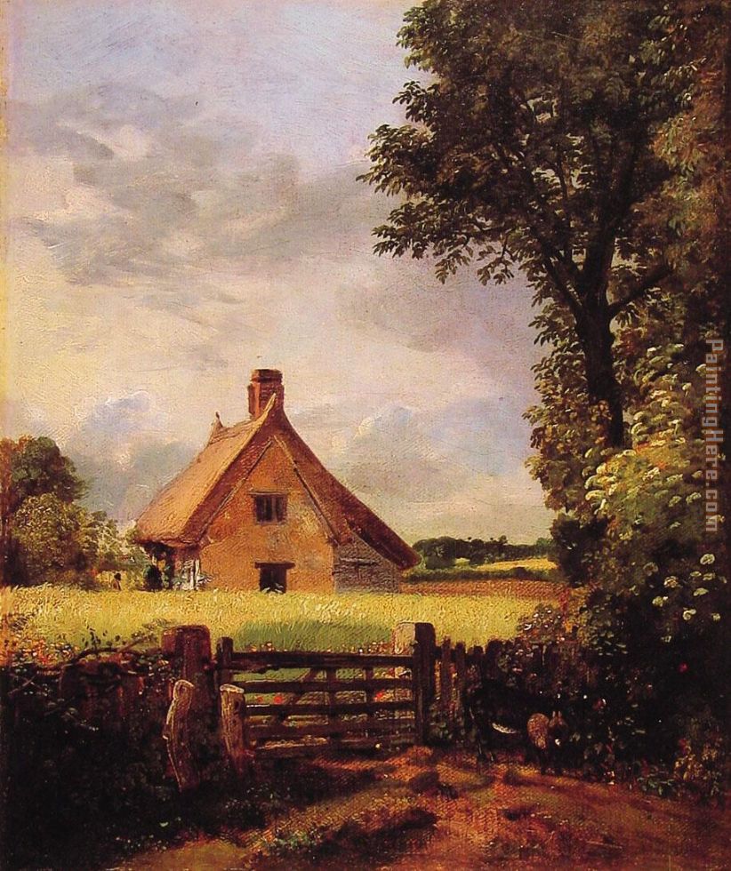 A Cottage in a Cornfield painting - John Constable A Cottage in a Cornfield art painting